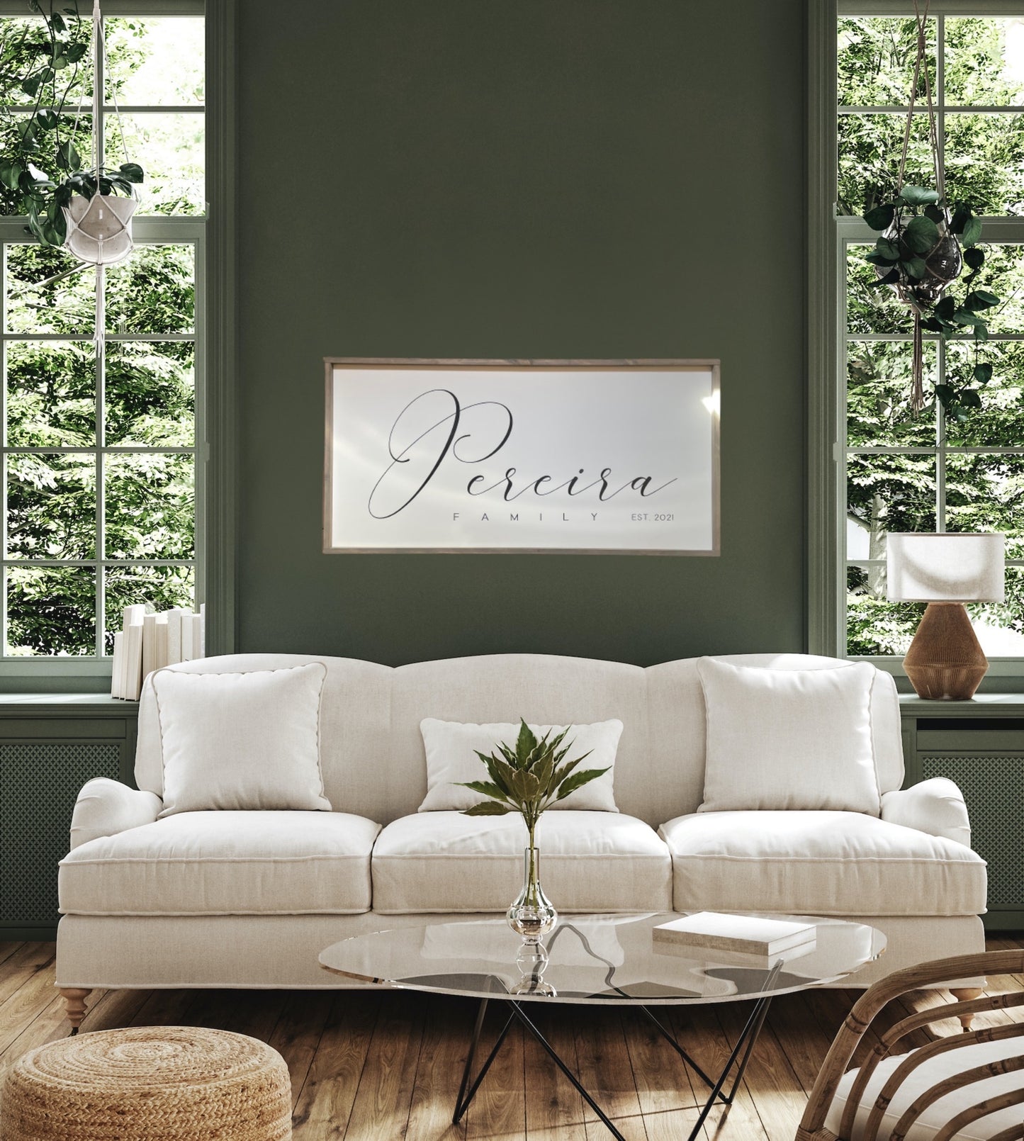 Personalized Family Name Framed sign