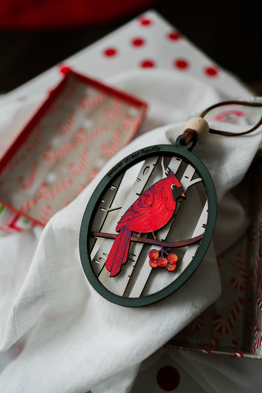 Handpainted Cardinal Ornament