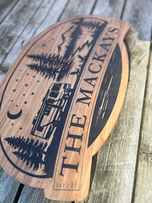 Engraved Personalized Trailer Sign
