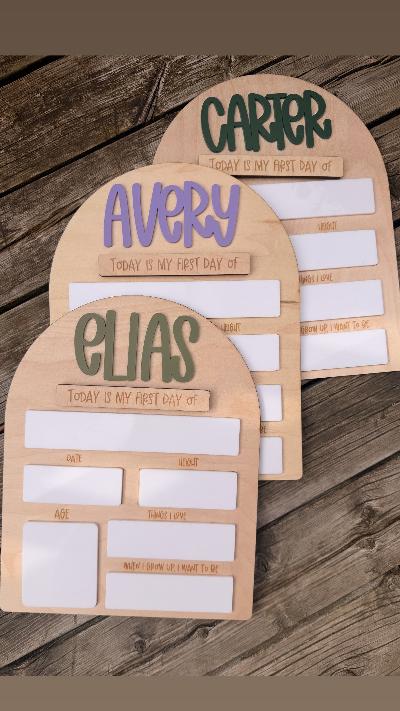 Classic style dome First Day/Last Day of school reusable board