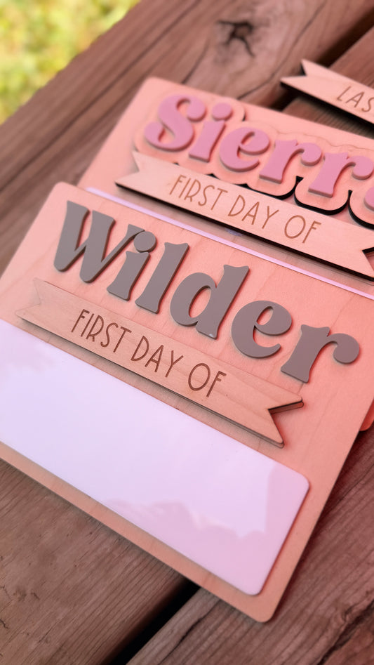 Mini First Day of School/Last Day of School/Classic Design