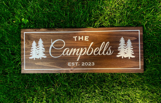 Personalized Engraved Cottage Sign